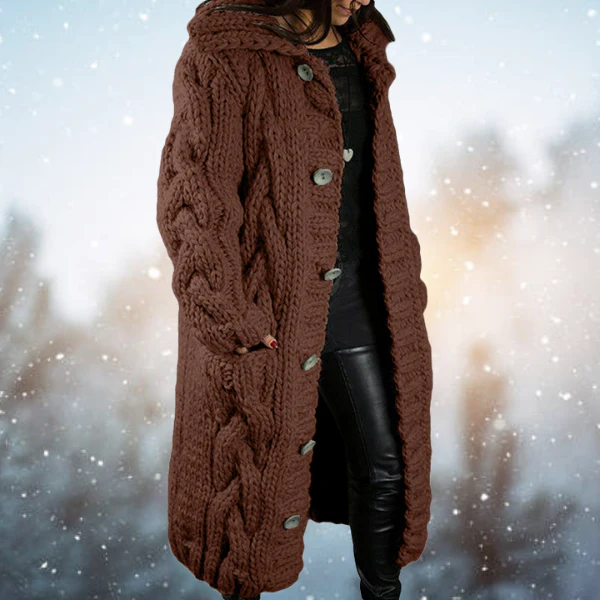 Heidi-Mode | Gestrickte Strickjacke - Damen Kabelstrickjacke - Image 8