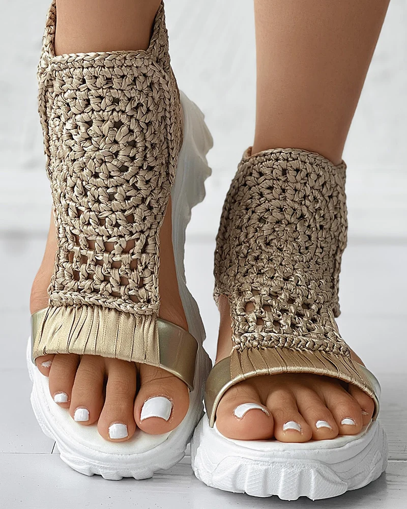 Heidi-Mode | Gestrickte Elastische Sommersandalen - Image 5
