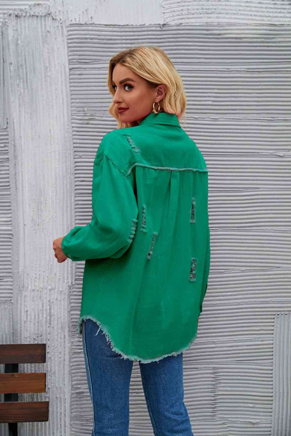 Heidi-Mode | Zerrissene Rohsaum-Denimjacke - Image 11