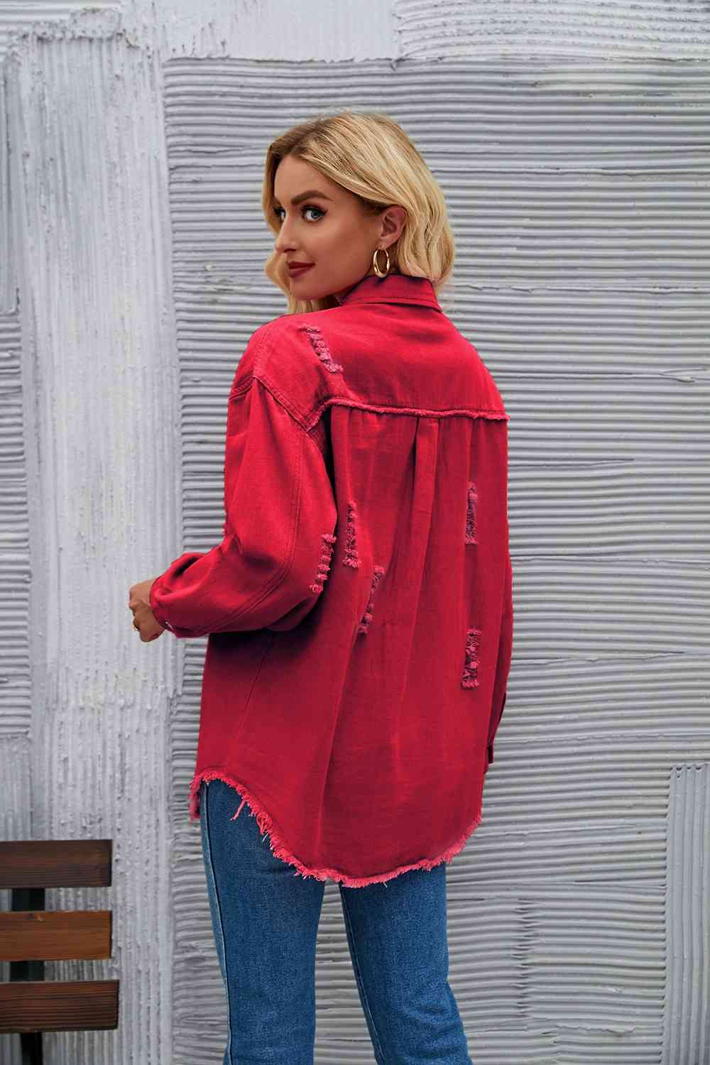 Heidi-Mode | Zerrissene Rohsaum-Denimjacke - Image 15