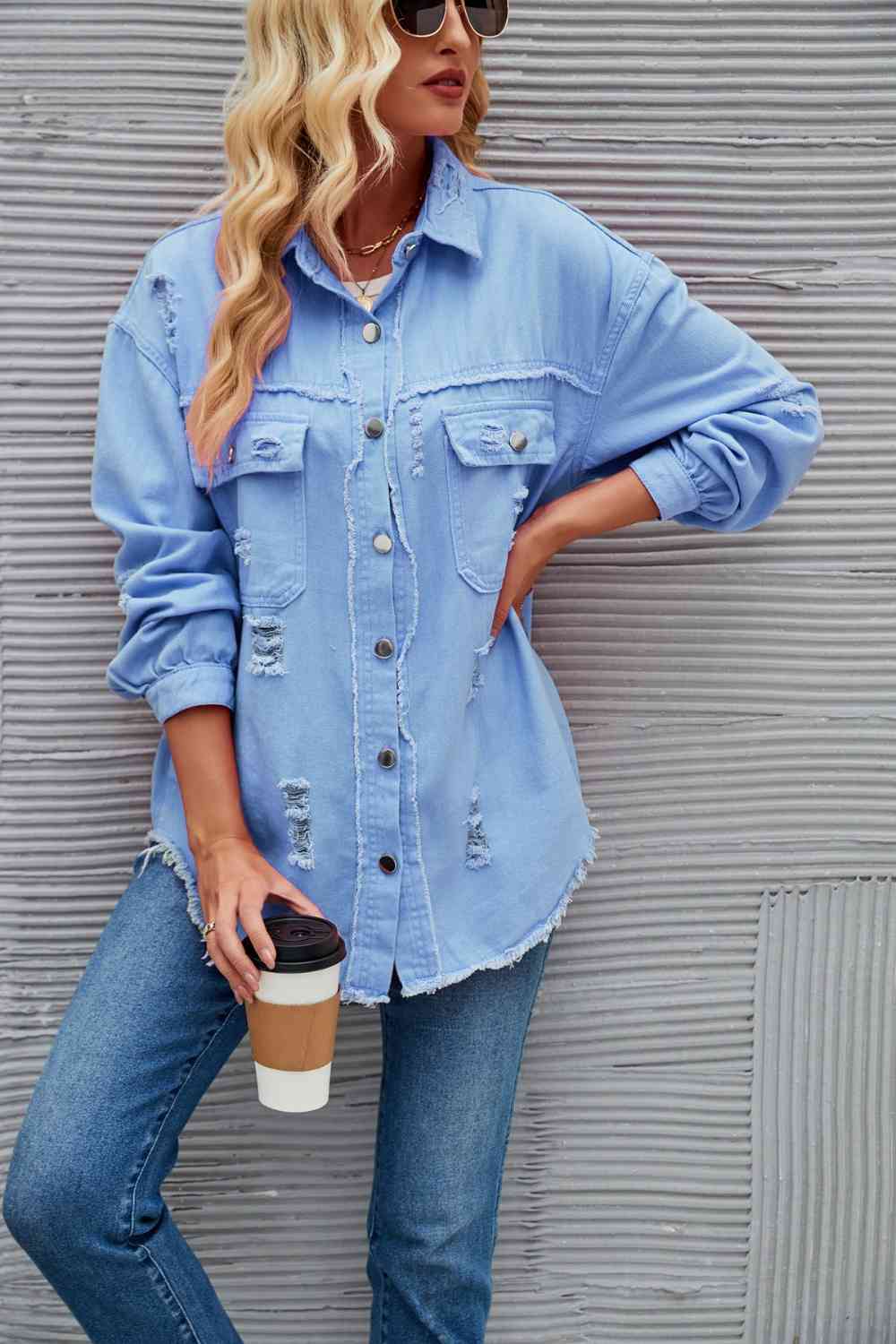 Heidi-Mode | Zerrissene Rohsaum-Denimjacke - Image 24