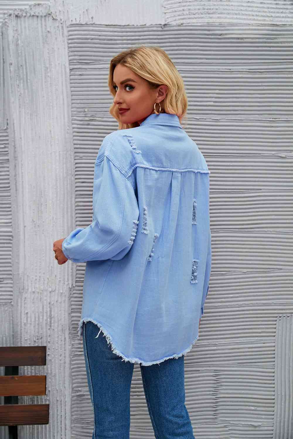 Heidi-Mode | Zerrissene Rohsaum-Denimjacke - Image 25