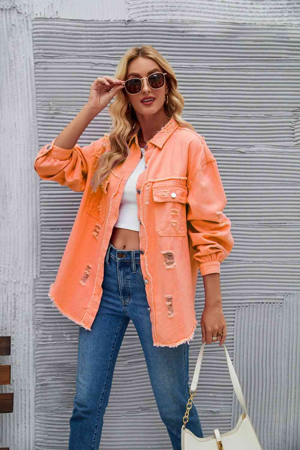 Heidi-Mode | Zerrissene Rohsaum-Denimjacke - Image 27