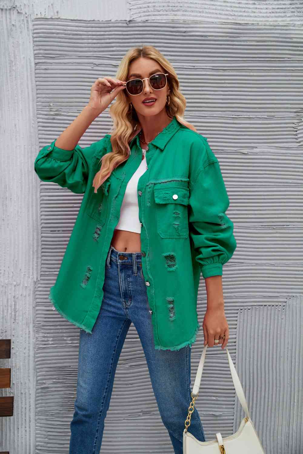 Heidi-Mode | Zerrissene Rohsaum-Denimjacke - Image 29