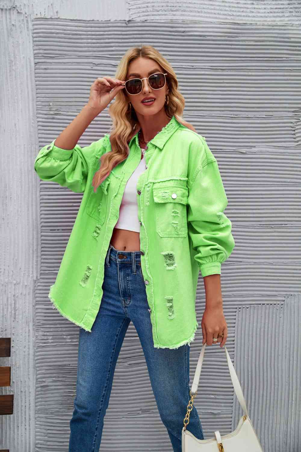Heidi-Mode | Zerrissene Rohsaum-Denimjacke - Image 30