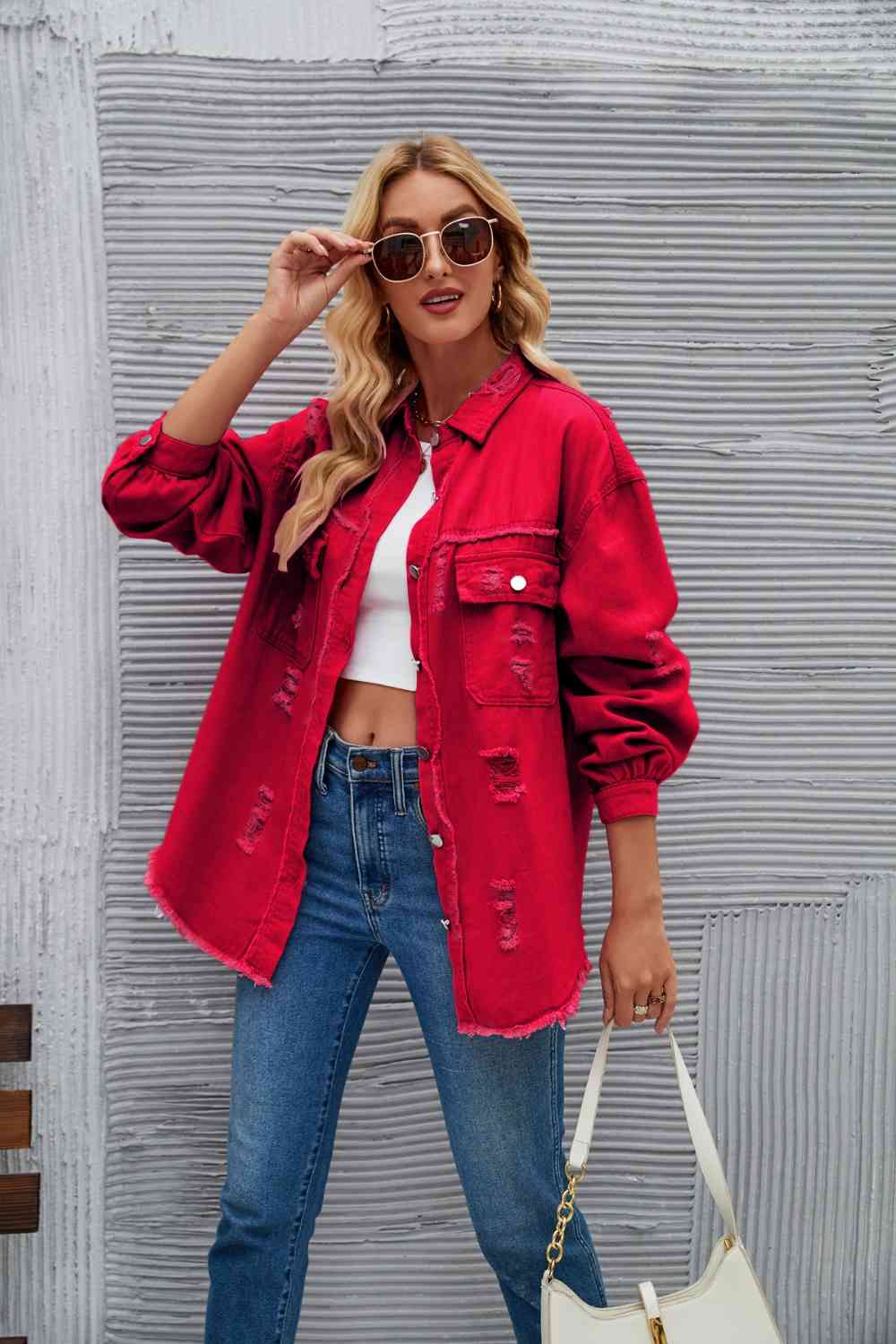 Heidi-Mode | Zerrissene Rohsaum-Denimjacke - Image 31