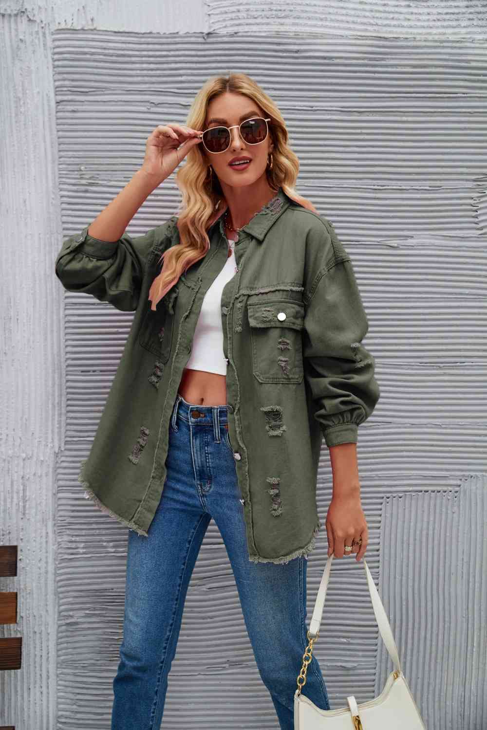 Heidi-Mode | Zerrissene Rohsaum-Denimjacke - Image 34