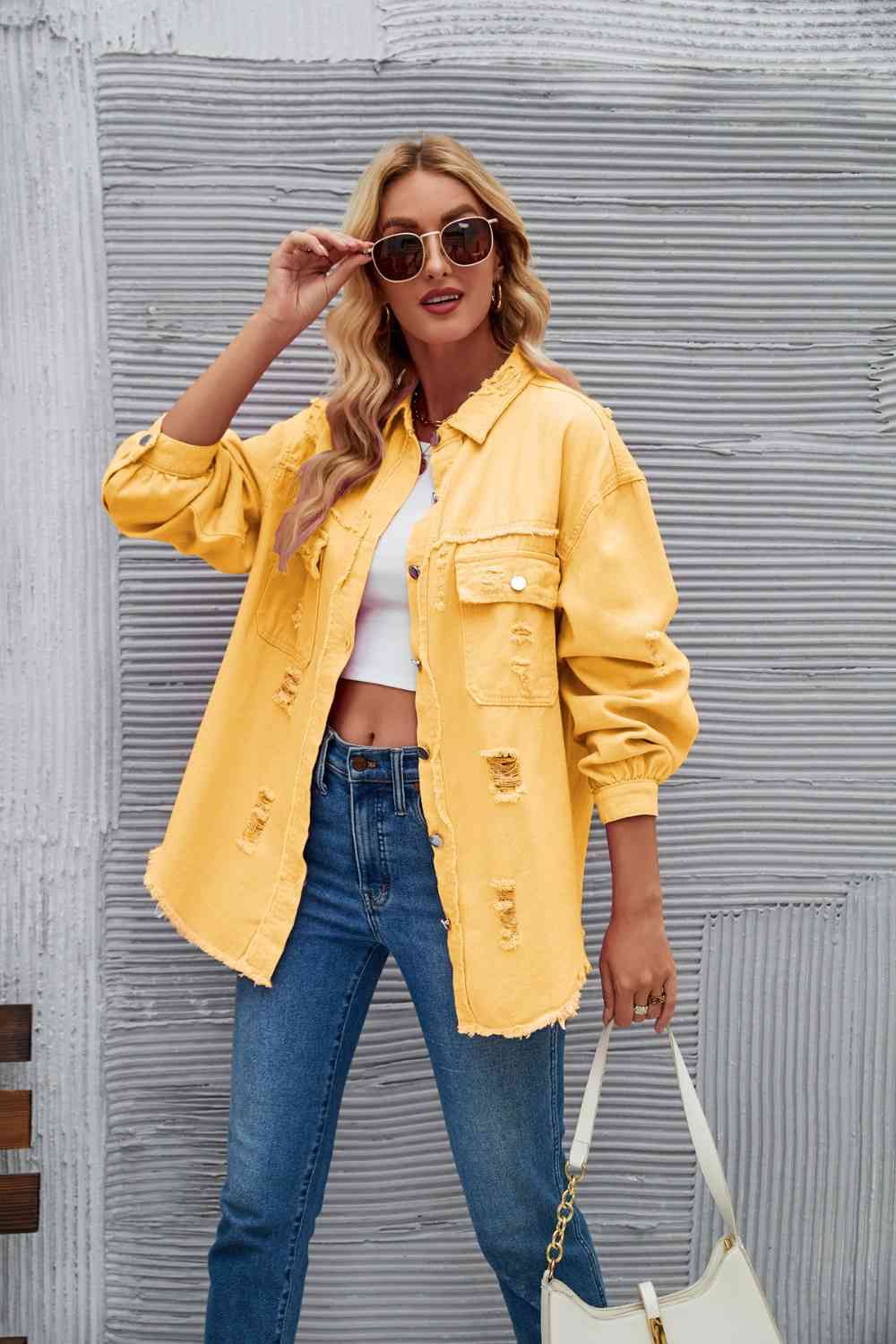 Heidi-Mode | Zerrissene Rohsaum-Denimjacke - Image 35