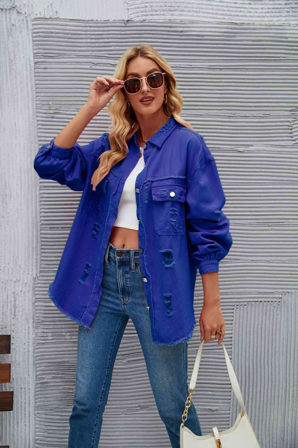 Heidi-Mode | Zerrissene Rohsaum-Denimjacke - Image 7