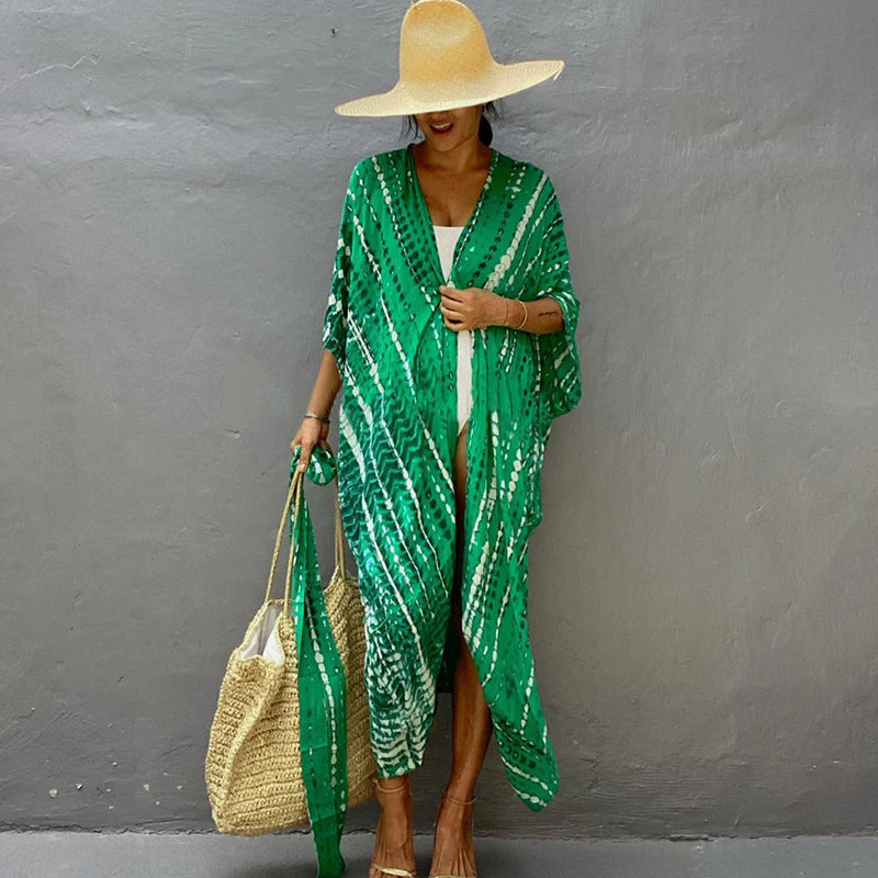 Heidi-Mode | Glamouröse Sonnenschutz Resort Strandkleid Cover Up - Image 23