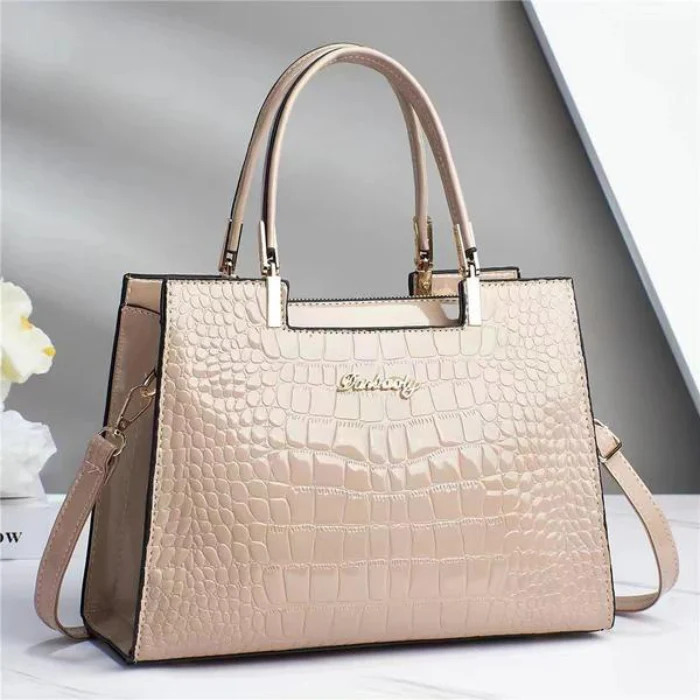 Heidi-Mode | Glänzende Tote Bag mit Krokodilmuster und Langem Riemen - Image 7