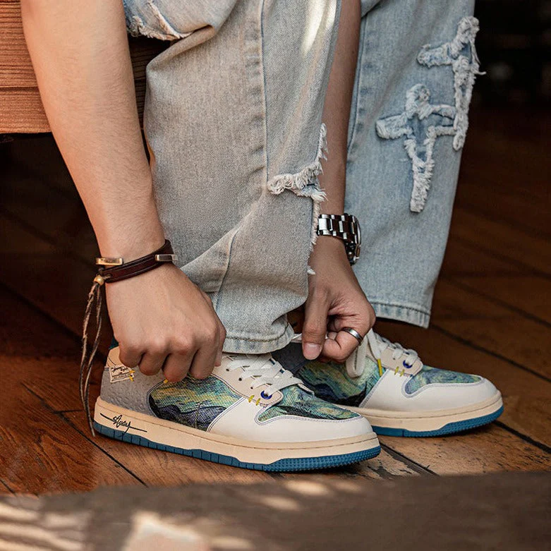 Heidi-Mode | Gogh Starry Night Inspirierte Sneakers - Image 4