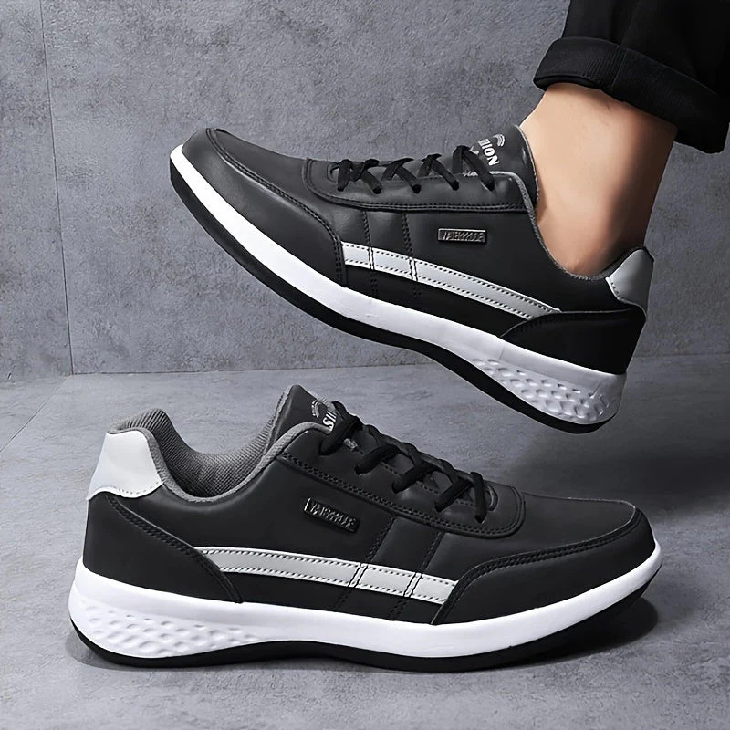Heidi-Mode | Große Größen Einfarbige Herrensneaker mit Weicher Rutschfester Sohle - Image 3
