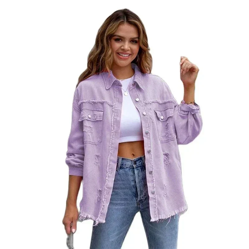 Heidi-Mode | Große Zerrissene Hemdjacke für Damen - Image 3