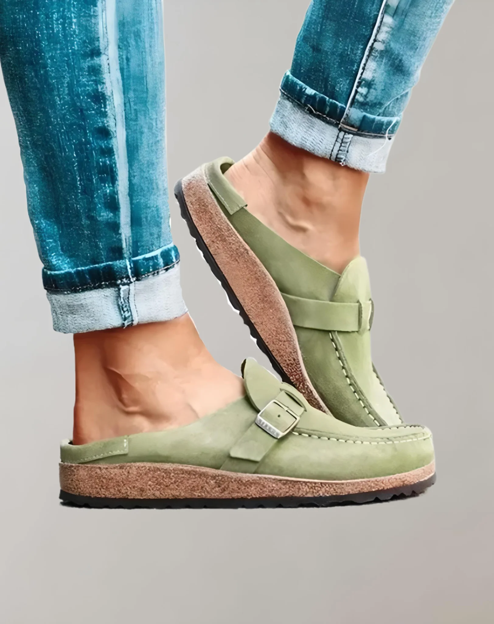 Heidi-Mode | Halbloafer Stil mit Schnalle für Freizeitkleidung Schuhe - Image 3