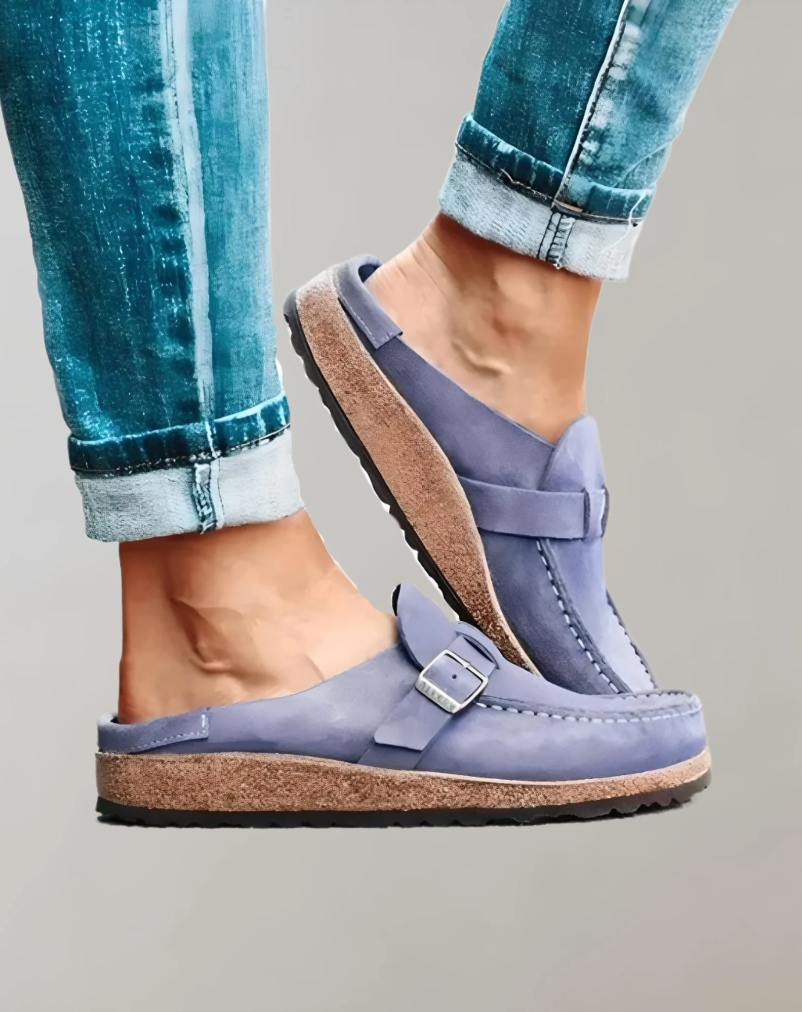 Heidi-Mode | Halbloafer Stil mit Schnalle für Freizeitkleidung Schuhe - Image 4