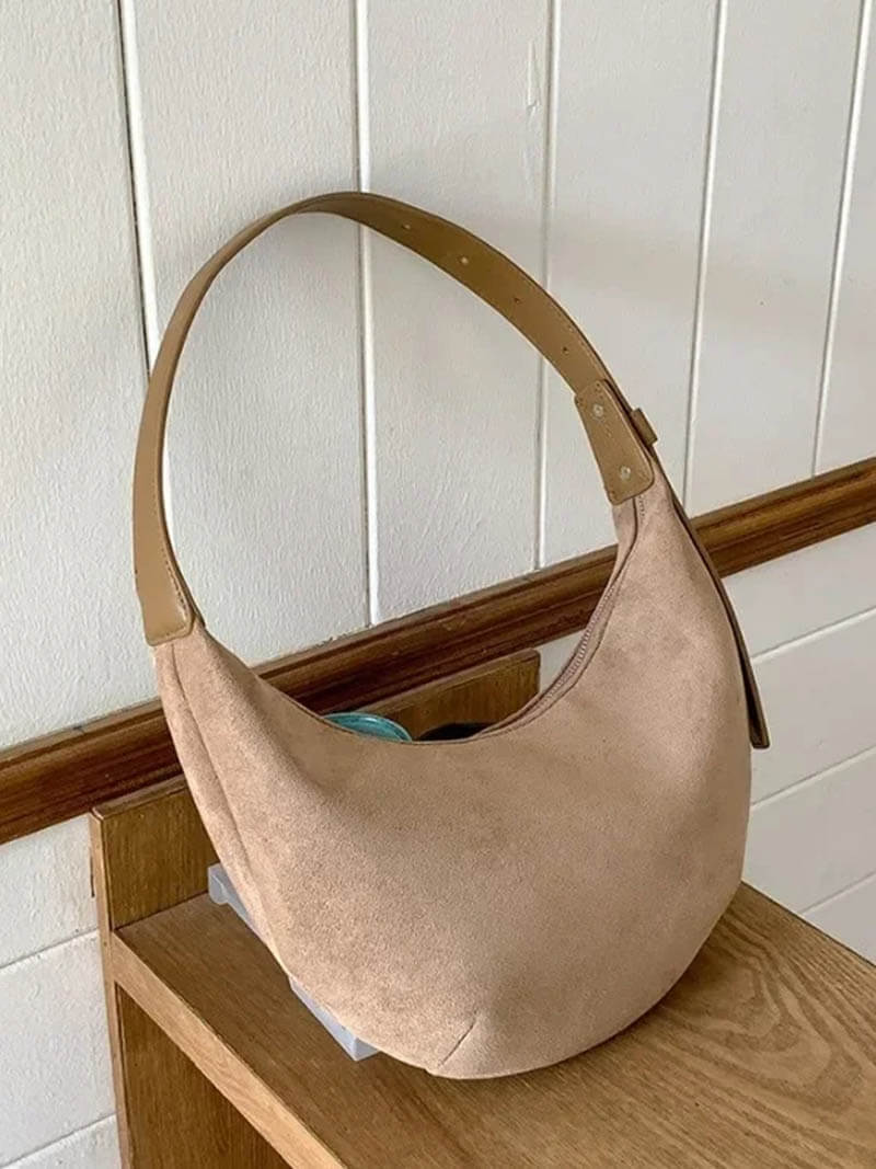 Heidi-Mode | Halbmond Tasche Aus Wildleder - Image 3