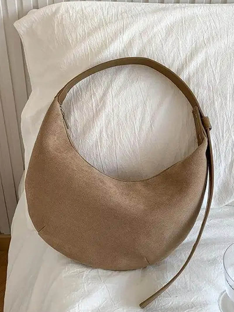 Heidi-Mode | Halbmond Tasche Aus Wildleder - Image 4