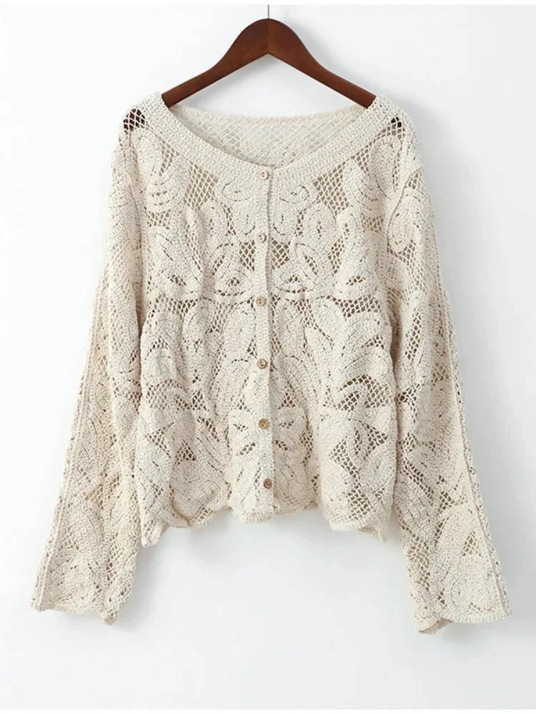 Heidi-Mode | Handgehäkelte Strickjacke