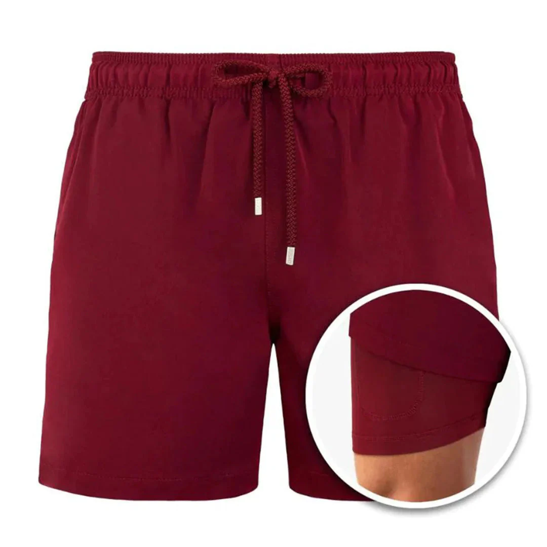 Heidi-Mode | Herren 2 Lagige Schwimmshort Stilvolle Badebekleidung für Männer - Image 3