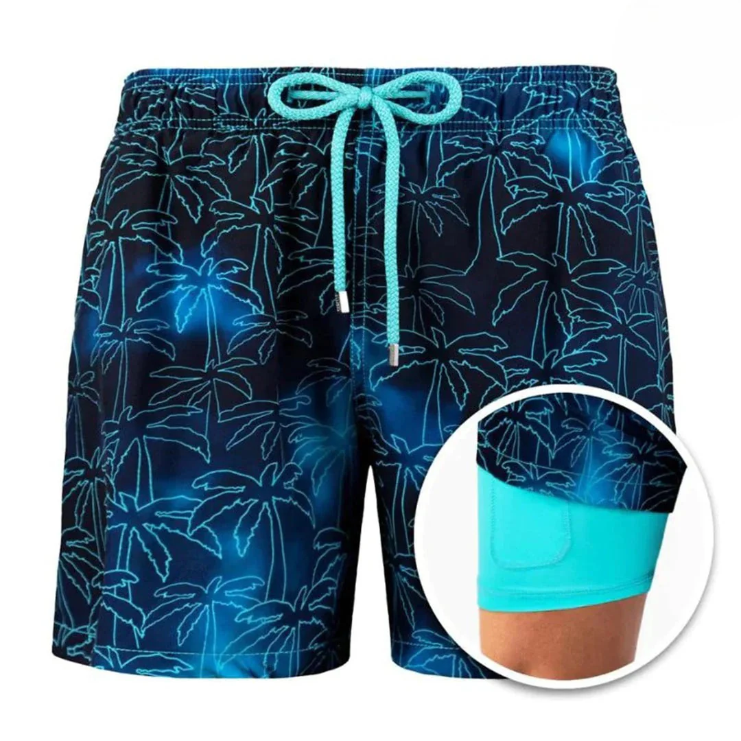 Heidi-Mode | Herren 2 Lagige Schwimmshort Stilvolle Badebekleidung für Männer - Image 7