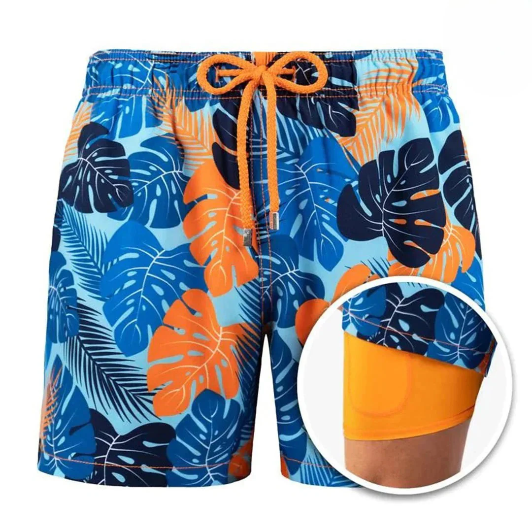Heidi-Mode | Herren 2 Lagige Schwimmshort Stilvolle Badebekleidung für Männer - Image 8
