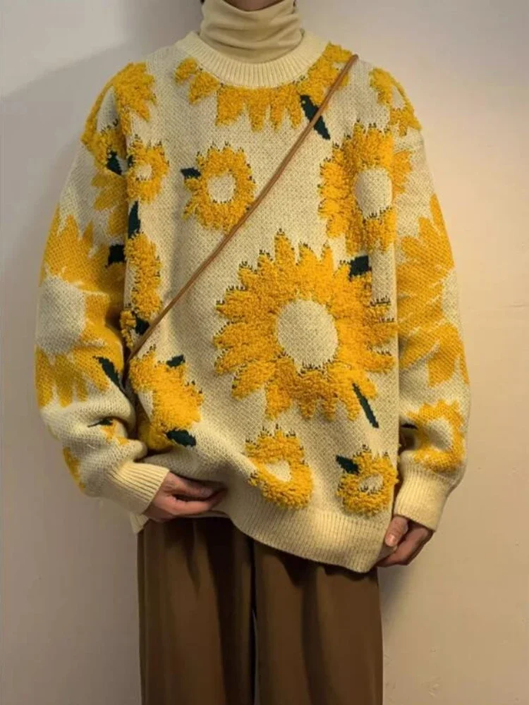 Heidi-Mode | Herren-Baggy-Pullover für Frühling und Herbst Im Japanischen Retro-Stil - Image 5