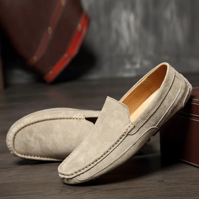 Heidi-Mode | Herren Beige Mokassins Bequem - Image 7