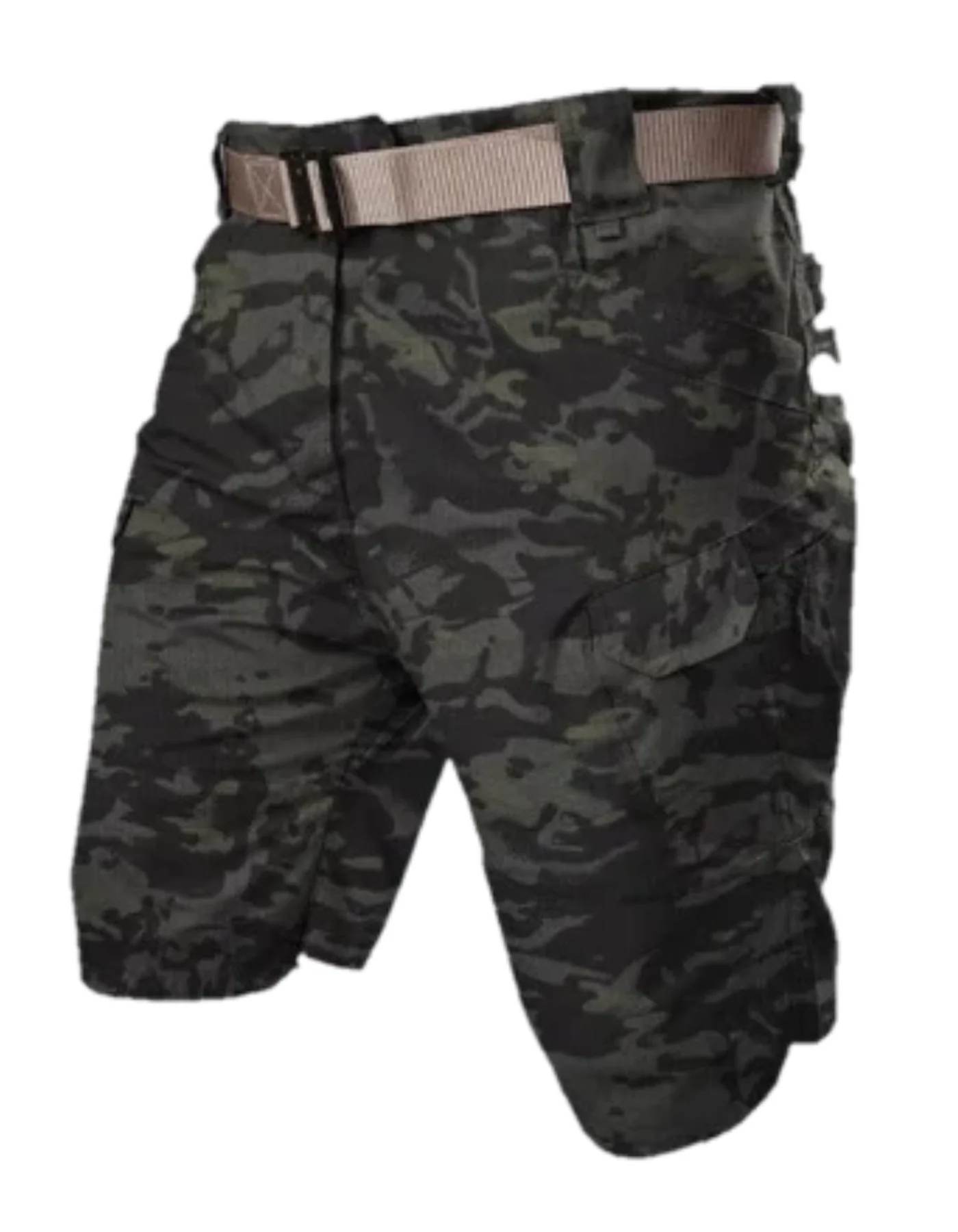 Heidi-Mode | Herren Bequeme Cargo Shorts Schwarz - Image 7