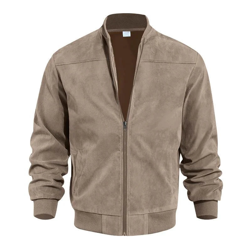 Heidi-Mode | Leichte Übergangsjacke für Männer im Wildleder-Look mit Stehkragen - Image 11