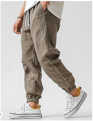 Heidi-Mode | Herren Cargohose Aus Leinen Luftige Sommerhose mit Hoher Taille - Image 2