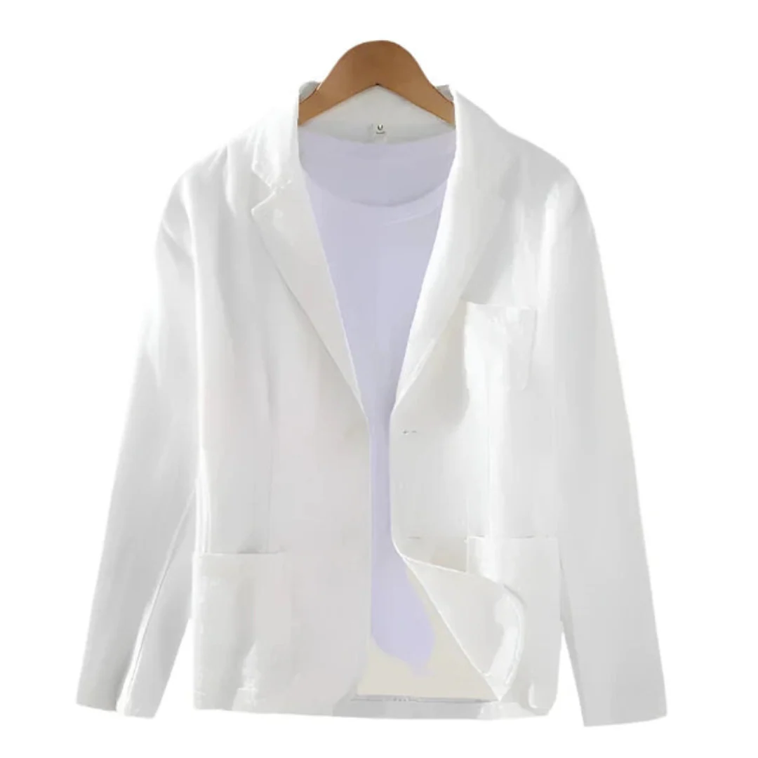 Heidi-Mode | Herren Eleganter Italienischer Leinenblazer Charmante Jacke für Männer - Image 3