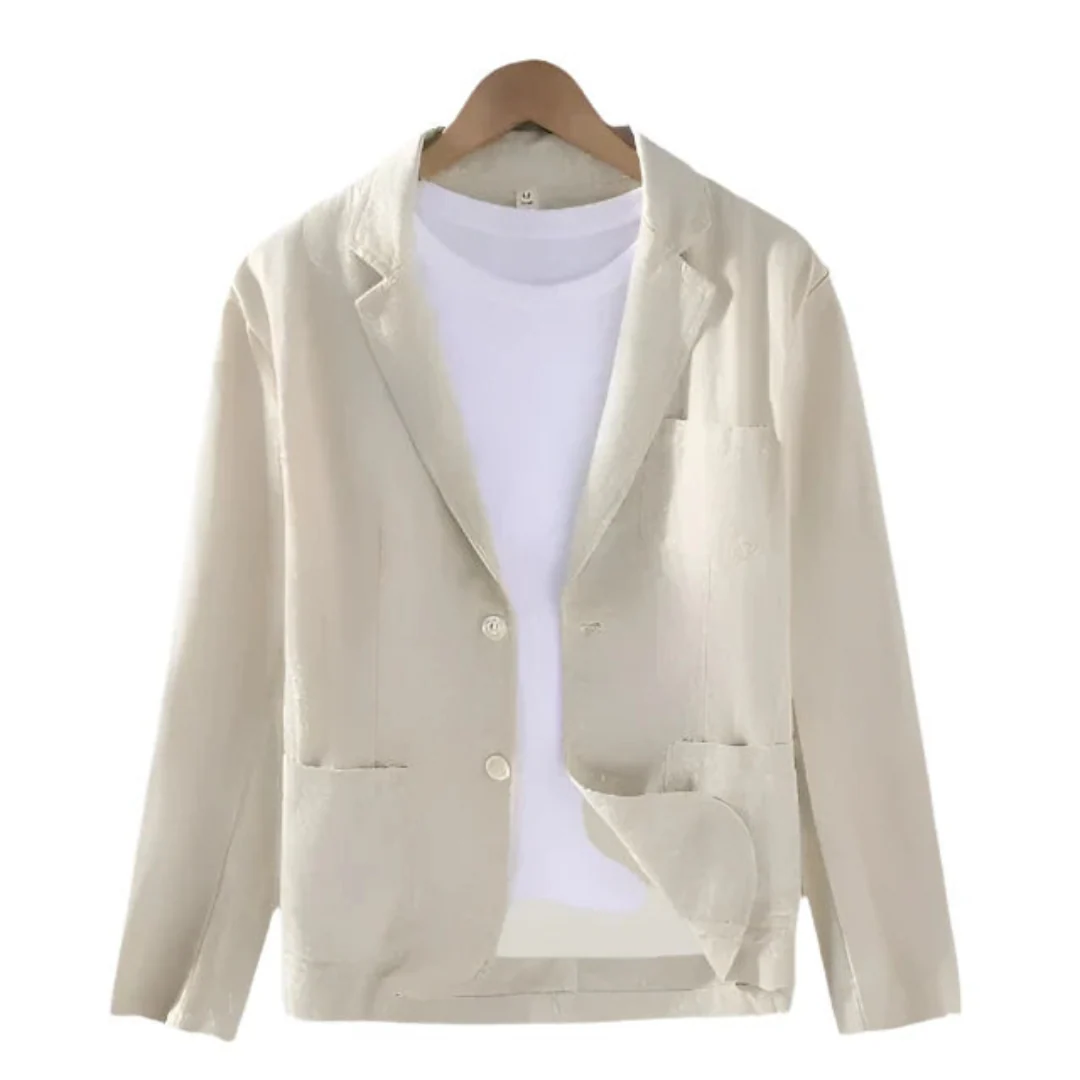 Heidi-Mode | Herren Eleganter Italienischer Leinenblazer Charmante Jacke für Männer - Image 5