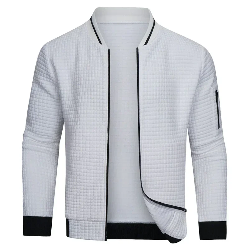 Heidi-Mode | Herren Grau Strickjacke mit Reißverschluss - Image 5