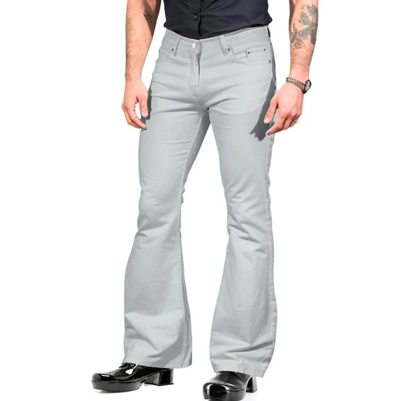 Heidi-Mode | Herren Hose Retro Flare Herrenhose Weinlese Kleidungsstil Trendiges Design - Image 5