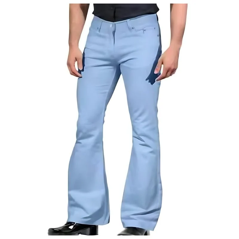 Heidi-Mode | Herren Hose Retro Flare Herrenhose Weinlese Kleidungsstil Trendiges Design - Image 7