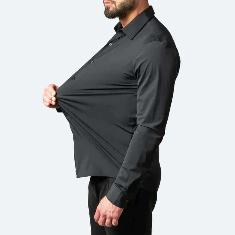 Heidi-Mode | Herren Langarm Hemd Stretch - Image 2