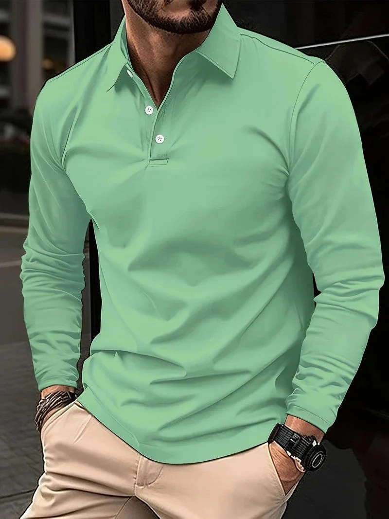 Heidi-Mode | Herren Poloshirt Langarm Klassisch - Image 9