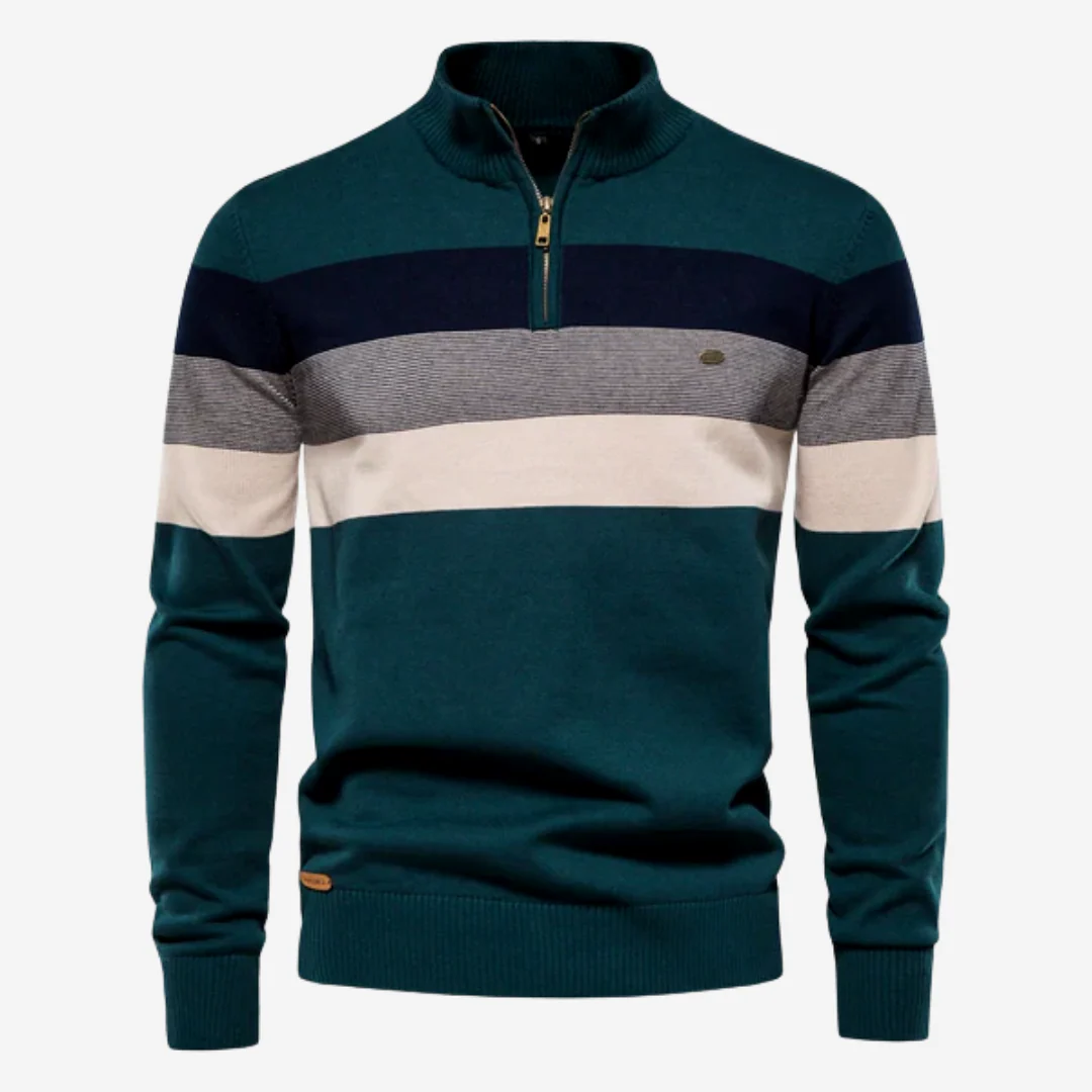 Heidi-Mode | Herren Pullover mit Halbem Reißverschluss für Trendigen Komfort - Image 2