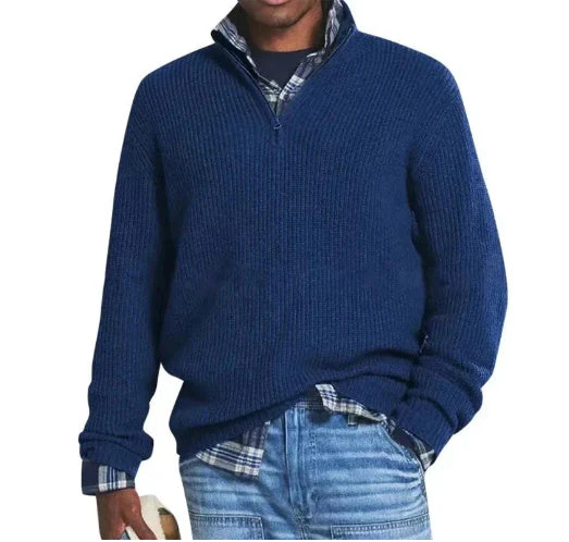 Heidi-Mode | Herren Pullover mit Halbem Reißverschluss - Image 10