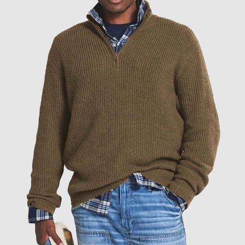 Heidi-Mode | Herren Pullover mit Halbem Reißverschluss - Image 6