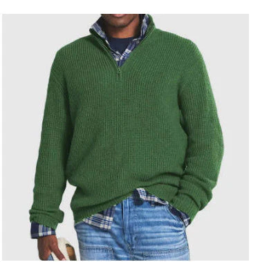 Heidi-Mode | Herren Pullover mit Halbem Reißverschluss - Image 8