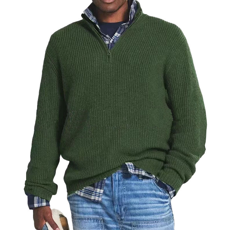 Heidi-Mode | Herren Pullover mit Halbem Reißverschluss - Image 9