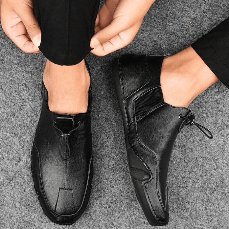 Heidi-Mode | Herren Schuhe Echtes Leder Herren Slipper Komfortabel & Trendy - Image 3