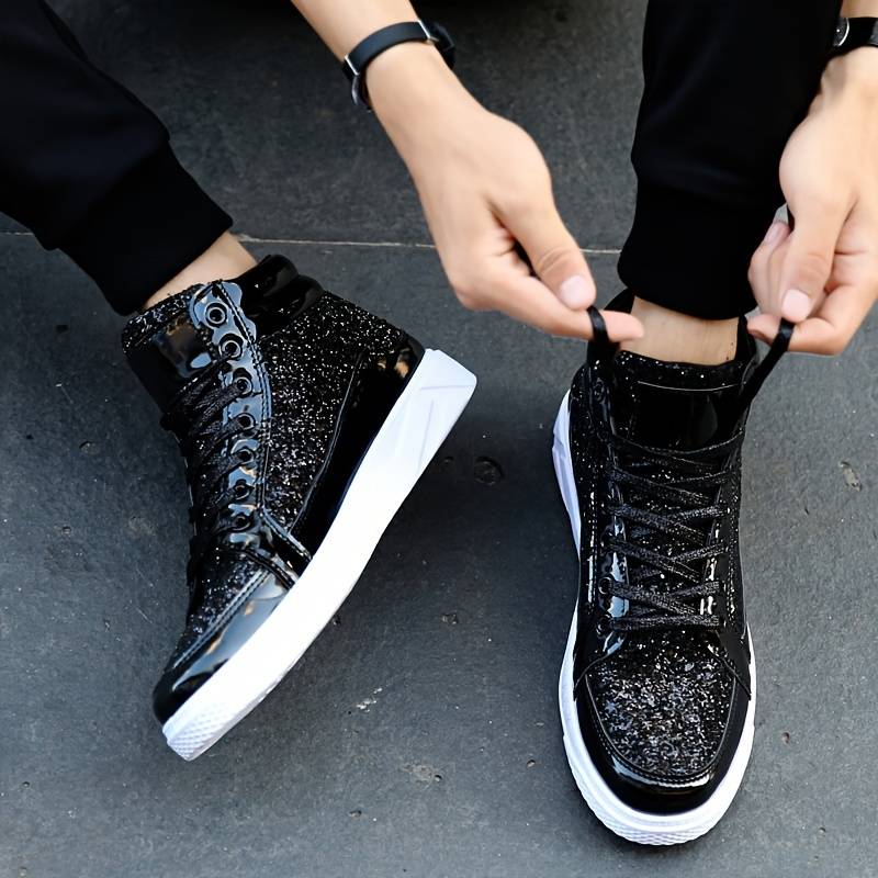 Heidi-Mode | Herren Basket Schuhe mit Glänzendem Effekt - Image 12