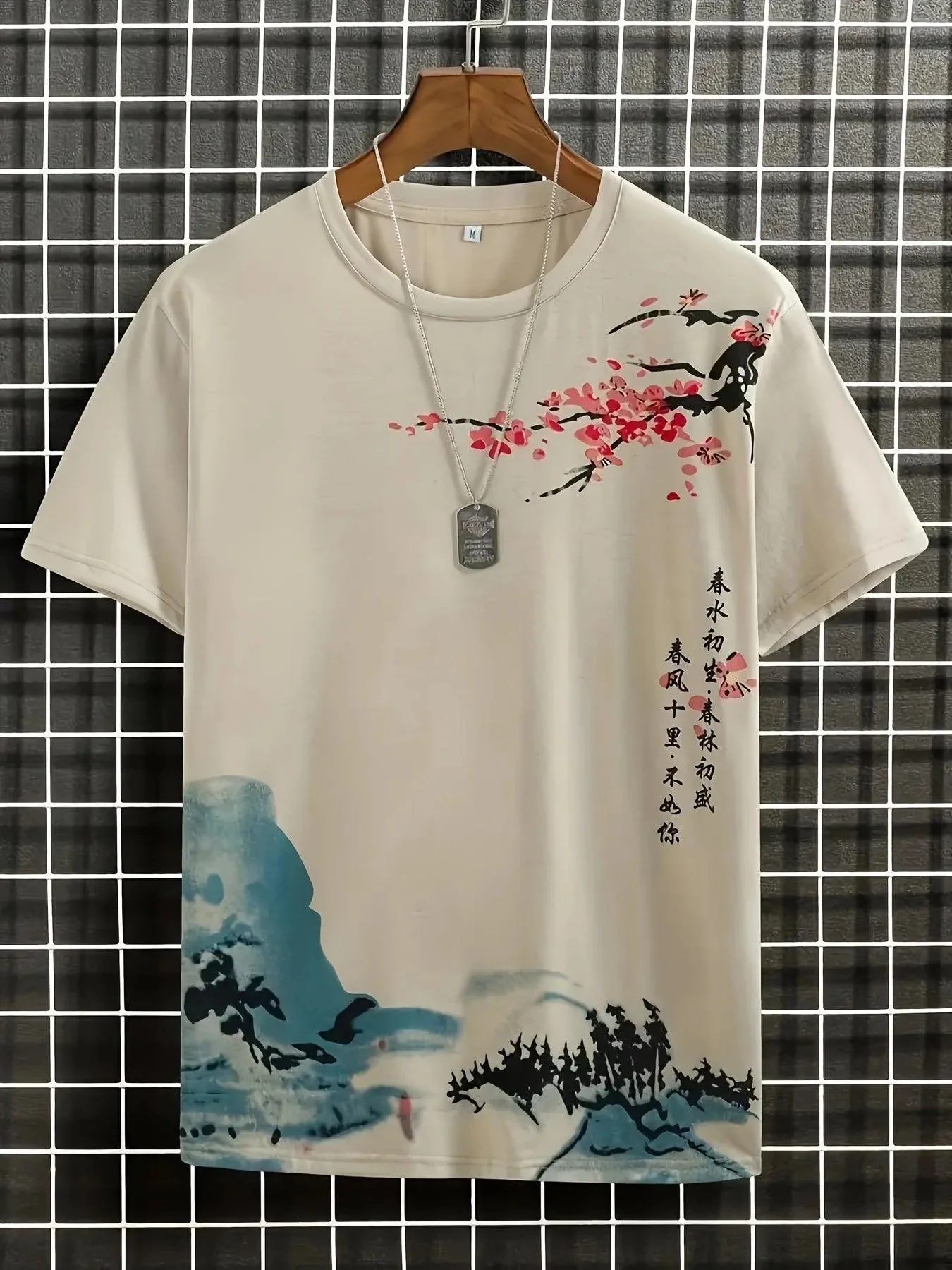 Heidi-Mode | Herren T-Shirt Blumen und Wellen Design - Image 10