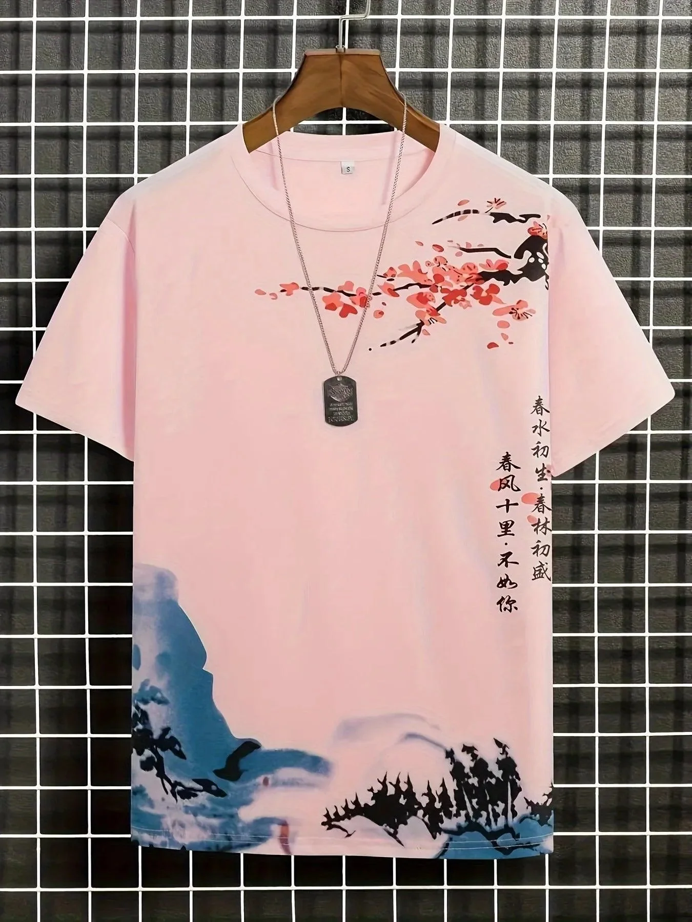Heidi-Mode | Herren T-Shirt Blumen und Wellen Design - Image 9