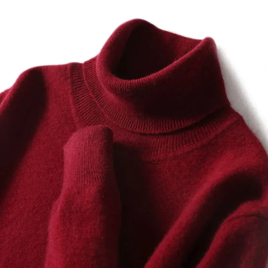 Heidi-Mode | Herren Wollpullover mit Rollkragen und Schlankem Design - Image 17