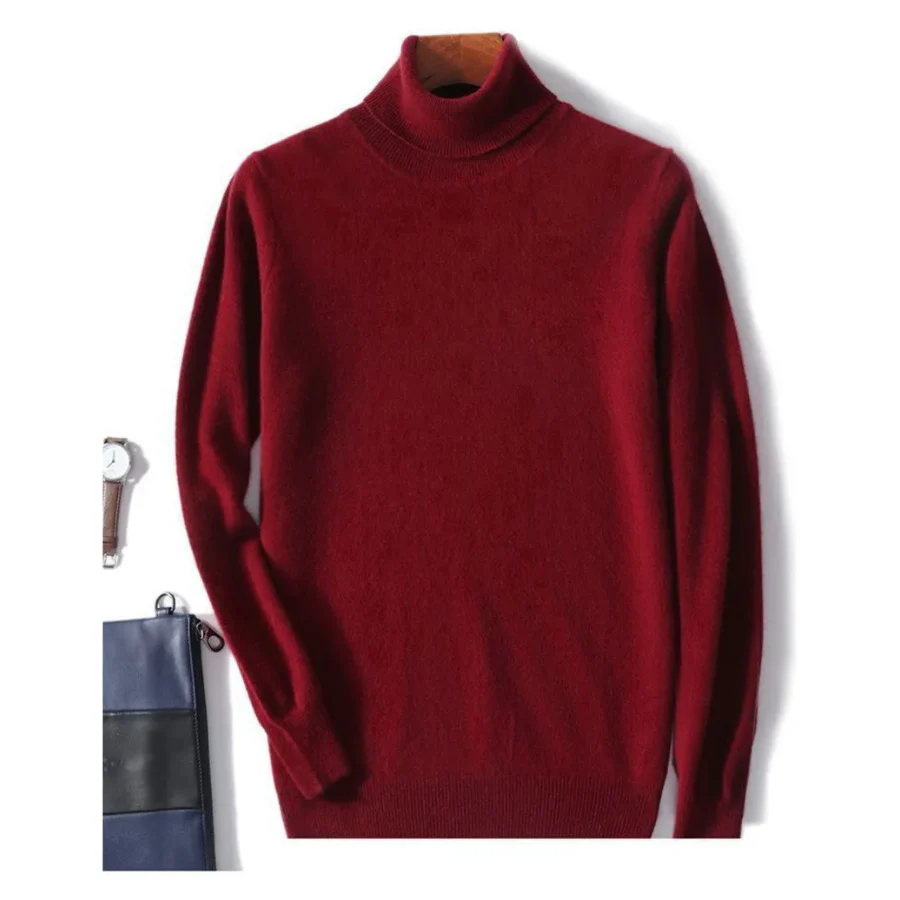 Heidi-Mode | Herren Wollpullover mit Rollkragen und Schlankem Design - Image 18