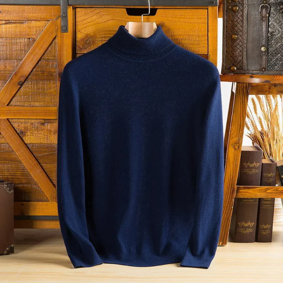 Heidi-Mode | Herren Wollpullover mit Rollkragen und Schlankem Design - Image 31